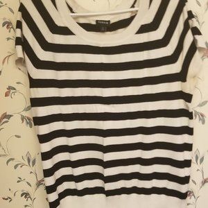 Torrid Black/White Stripe Sweater